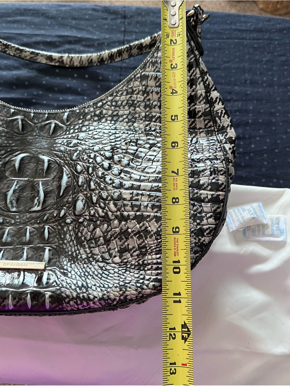 Brahmin Bekka Houndstooth Ombré Melbourne Shoulder Bag - Picture 5 of 10